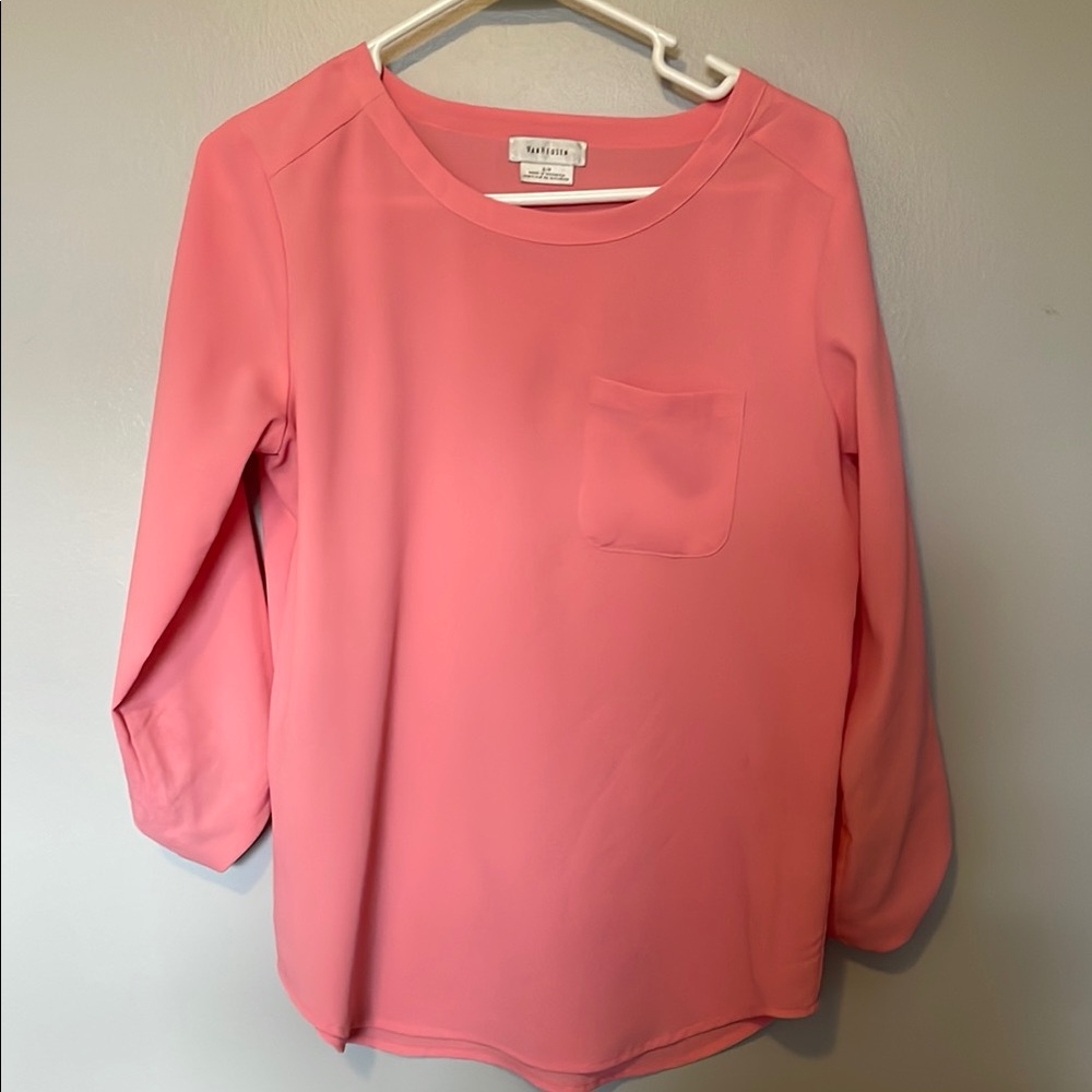 Van Heusen Women's Pink Pocket Blouse